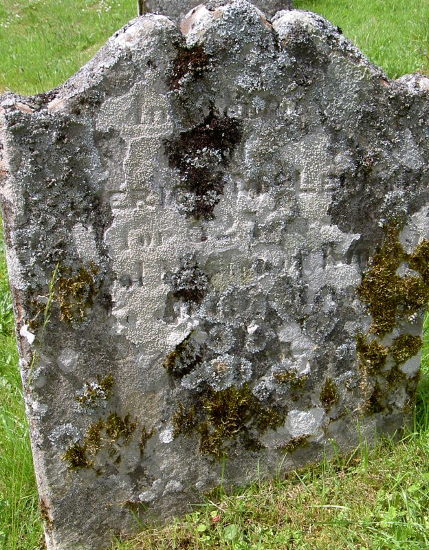 Photo of headstones/Roderick McLennan schoolmaster hdstn Clachan Duich